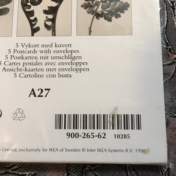 Five Vintage IKEA Karl Blossfeldt Art Cards Made in Great Britain 1998 - Picture 4 of 5